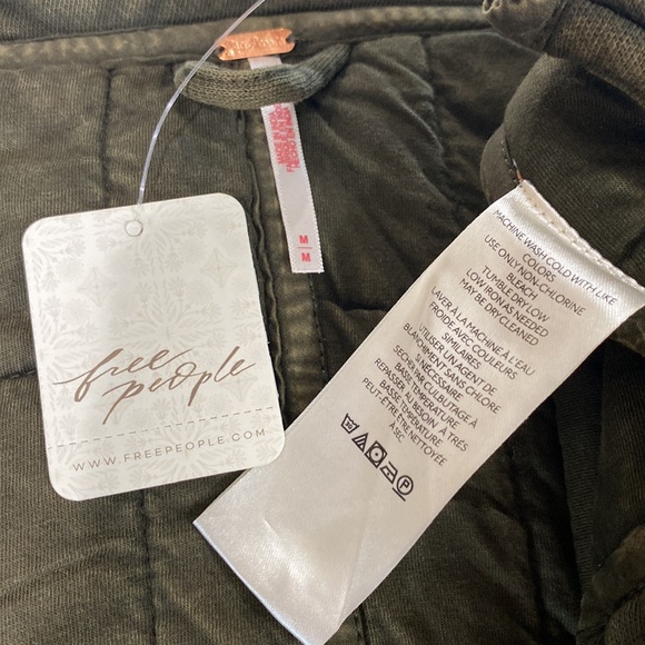 NWT - Free People Dolman Quilted Knit Jacket - Size: M, Color: Dusted Military - Picture 15 of 16